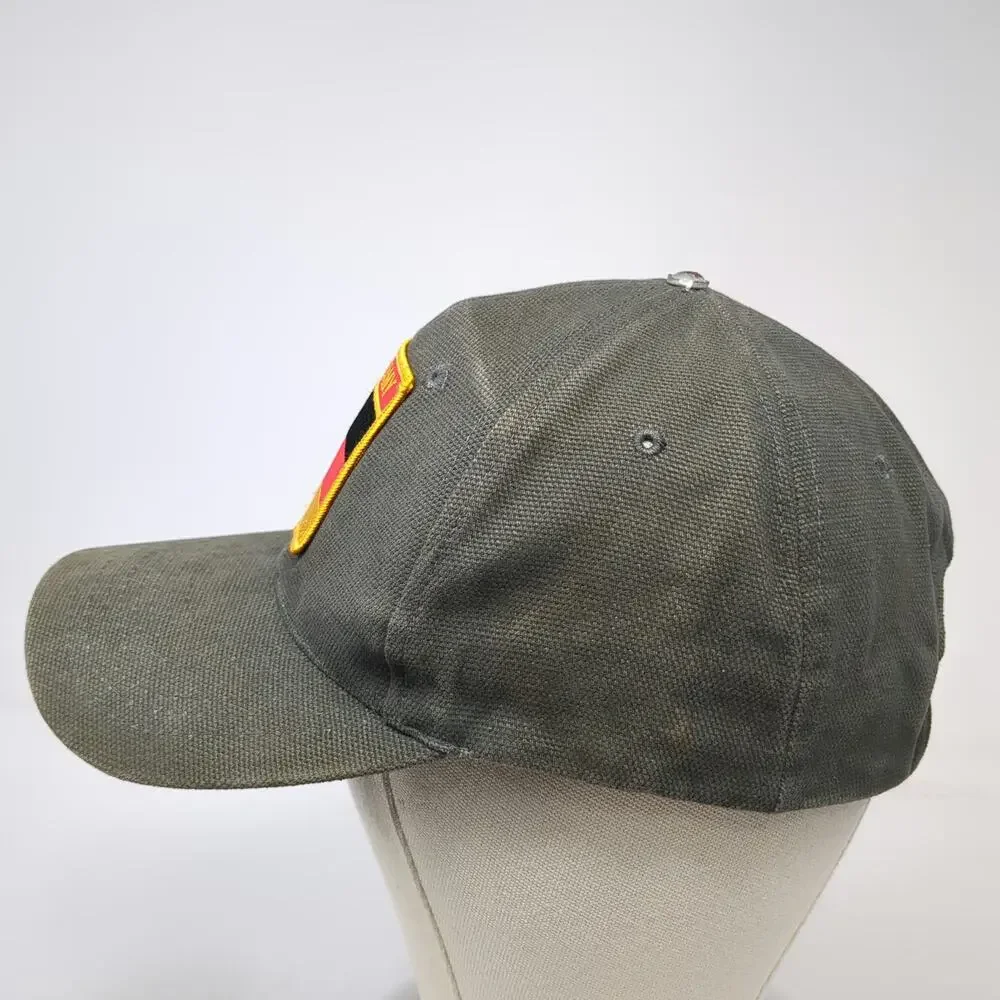 T-D-Pierso Germany Flag Patch Baseball Cap Gray One Size Slideback Country Hat